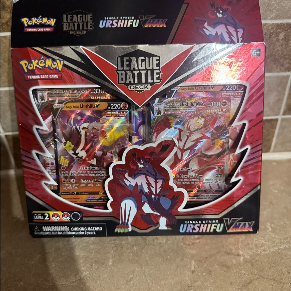 Pokemon League Battle Deck with Red and Black Design